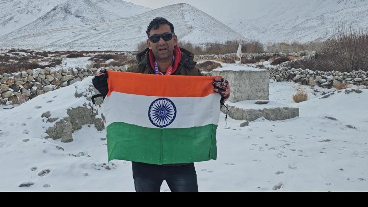 Hyderabad marathoner runs on the world’s highest frozen lake